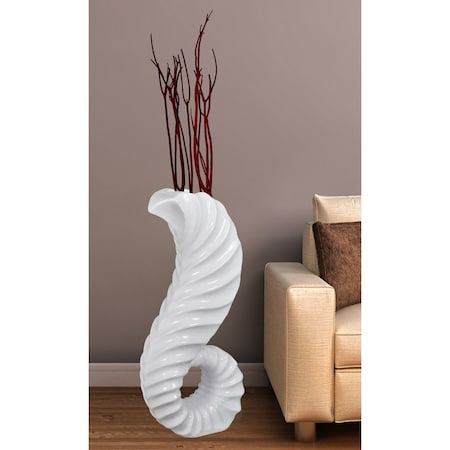 Uniquewise Large White Horn Floor Vase 32 High QI003208L